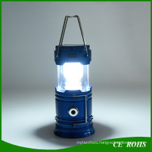 Foldable Solar Camping Torch Emergency Light Rechargeable Solar Lantern with USB Output Function